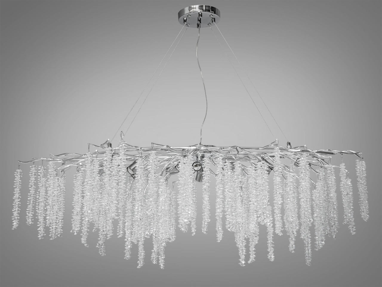 Кришталева світлодіодна люстра "Гліцинія" в стилі Арт деко 605-L1200CH, фото 1