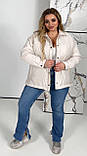 Жіноча демісезонна куртка великого розміру осінні жіночі куртки батал весна осінь коротка, фото 7
