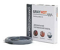 Тёплый пол GrayHot двухжильный кабель 129 Вт 9м, 1.1м² при шаге 12.5см