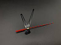 Годинникові стрілки для настінного годинника чорні та червоні металеві 3 шт у наборі 10х9.5х9.5 см