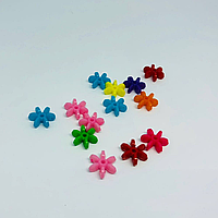 Разноцветные Декоративные Пластиковые элементы для творчества и декупажа Бусинки Цветочек Микс. 12 мм Бусины