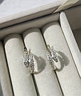 Сережки серебряные с золотом и цирконами Скарлетт, фото 3