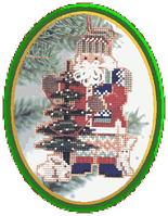 Набір для вишивання "Pine Tree Santa//Санта з ялинкою" Mill Hill MHNS3