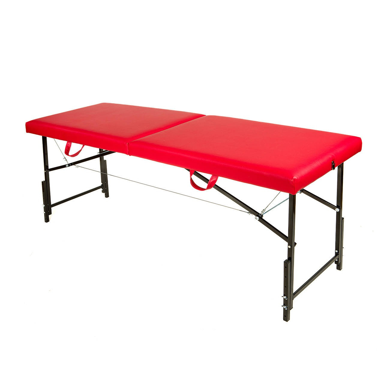 Кушетка косметологічна регульована 180х60см, Кушетка для масажу переносна, Складаний масажний стіл Червоний !!!, фото 1