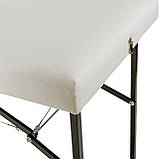 Кушетка косметологічна з регулюванням висоти 190х70см, М'яка Біла, Складаний масажний стіл, Стіл для масажу !!!, фото 2