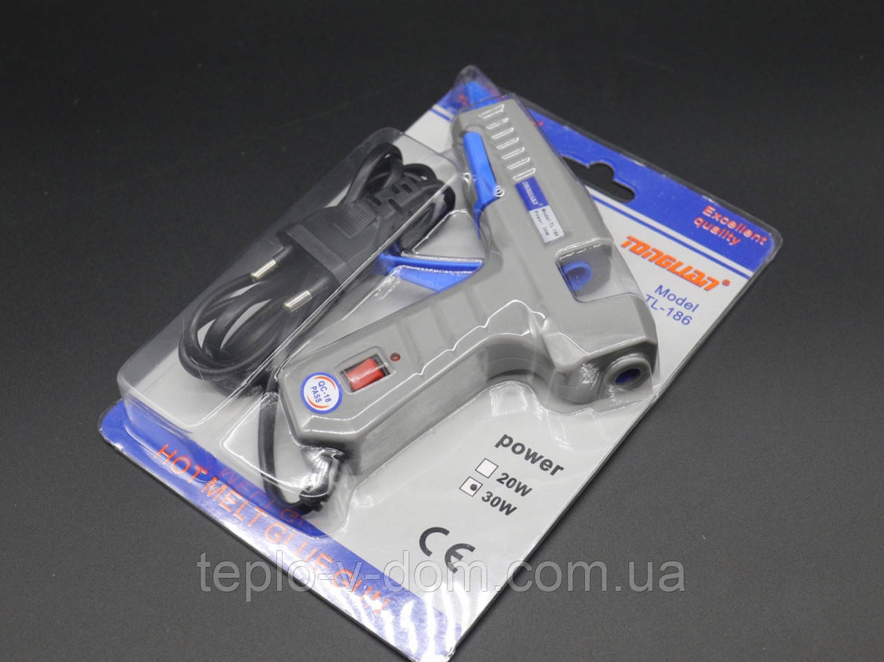 Пістолет для силіконових клейових стрижнів 7мм для декупажу, декорування, наклеювання цінників