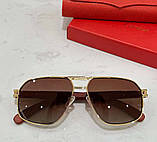 Чоловічі сонцезахисні окуляри GG (0652) gold Lux, фото 3
