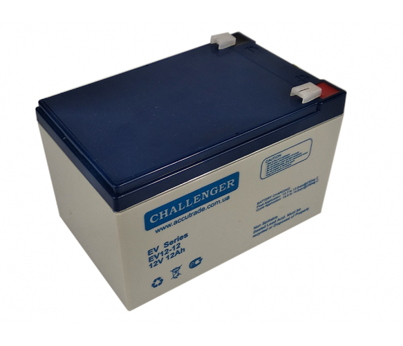 Тягова акумуляторна батарея Challenger EVG-12-12 Gel, 12V 12Ah, під клемму F2 для мототранспорту