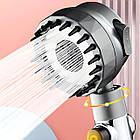 Насадка лійка для душу, 3 режими / Масажна лійка на кран з перемикачем / Турбо лійка з обертанням на 360°, фото 5