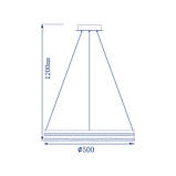 Світлодіодна люстра Feron AL6610 SHINE LEVITATION 50W срібло, фото 4