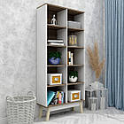 Стелаж для дому W22 на дерев'яних ніжках. Полиця для книг етажерка, поличний стелаж книжкова шафа