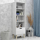 Стелаж для дому W23 на дерев'яних ніжках. Полиця для книг етажерка, поличний стелаж книжкова шафа