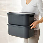 Контейнер для зберігання речей з кришкою Rotho Albula 12л чорний (10556), фото 3