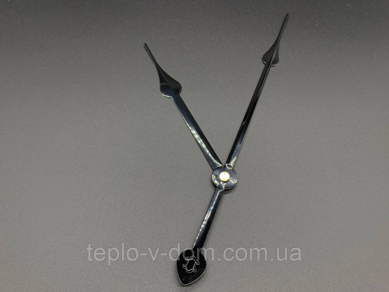 Годинникові стрілки чорні металевий для виготовлення настінного годинника 2 стрілки хвилинна 16 см, годинна 13 см