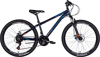 Велосипед гірський швидкісний ST 26" Discovery RIDER AM DD рама-13" темно-синій з оранжевим 2022