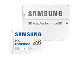 Карта пам'яті Samsung 256 GB microSDXC Class 10 UHS-I U3 V30 Pro Endurance + SD adapter MB-MJ256KA