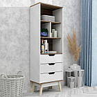 Стелаж для дому W24 на дерев'яних ніжках. Полиця для книг етажерка, поличний стелаж книжкова шафа