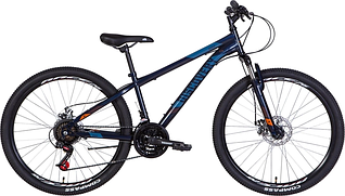 Велосипед гірський швидкісний ST 26" Discovery RIDER AM DD рама-16" темно-синій з оранжевим 2022