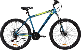 Велосипед гірський спортивний ST 27.5" Discovery TREK AM DD рама-19,5" малахітовий з жовтим