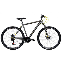 Велосипед спортивний гірський ST 29" Discovery RIDER AM DD рама-19" темно-сріблястий з жовтим