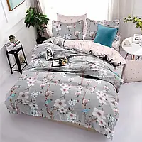 Двуспальный комплект постельного белья с цветочным принтом 180*220 из Бязи Gold от производителя Черешенка