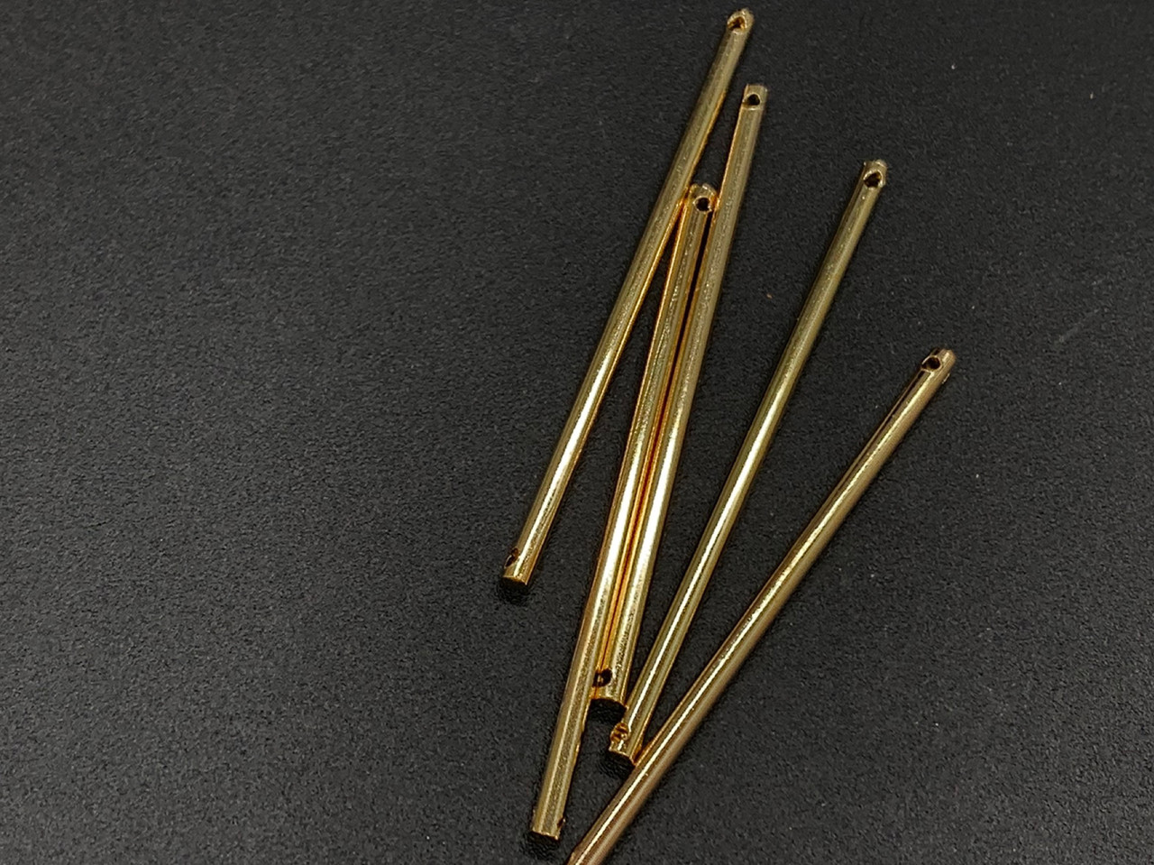 Заготовки для довгих сережок металеві довжиною 50 мм для самостійного виготовлення прикрас, золото