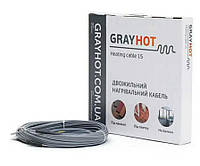 Тёплый пол GrayHot двухжильный кабель 444 Вт 29м, 3.6м² при шаге 12.5см