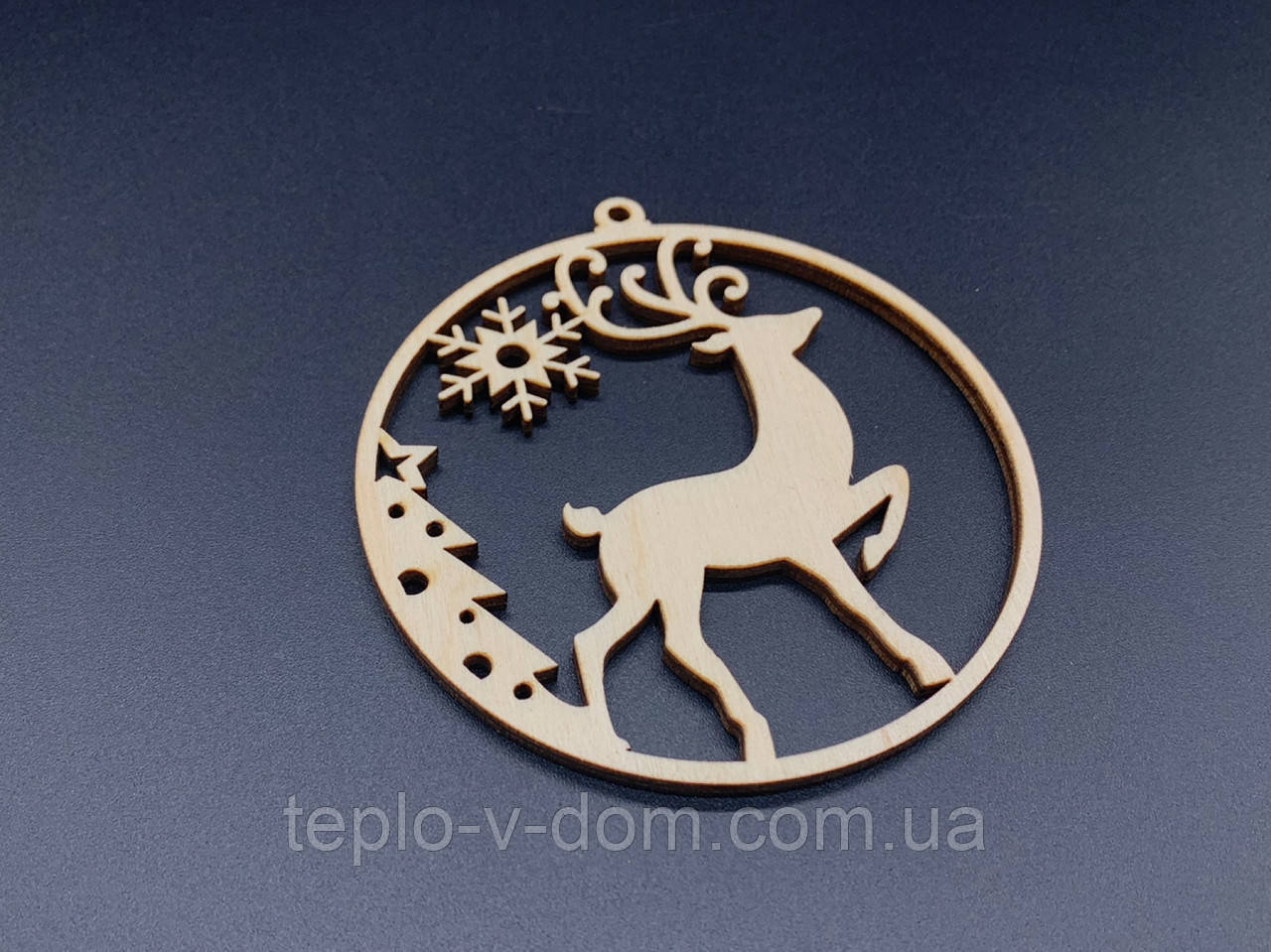 Дерев'яна новорічна іграшка. Фанера. 9см