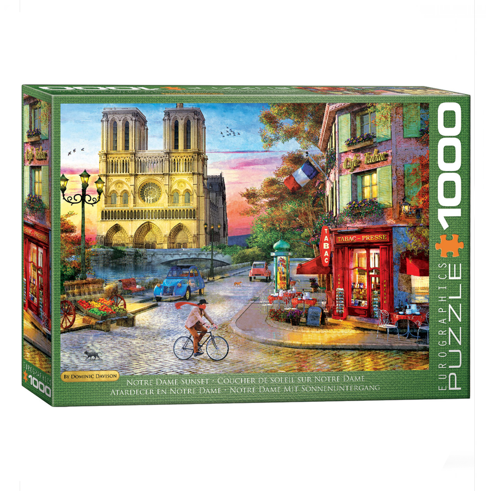 Пазл "Захід Сонця Нотр-Дам. Домінік Девісон", 1000 елементів Eurographics (628136655309)