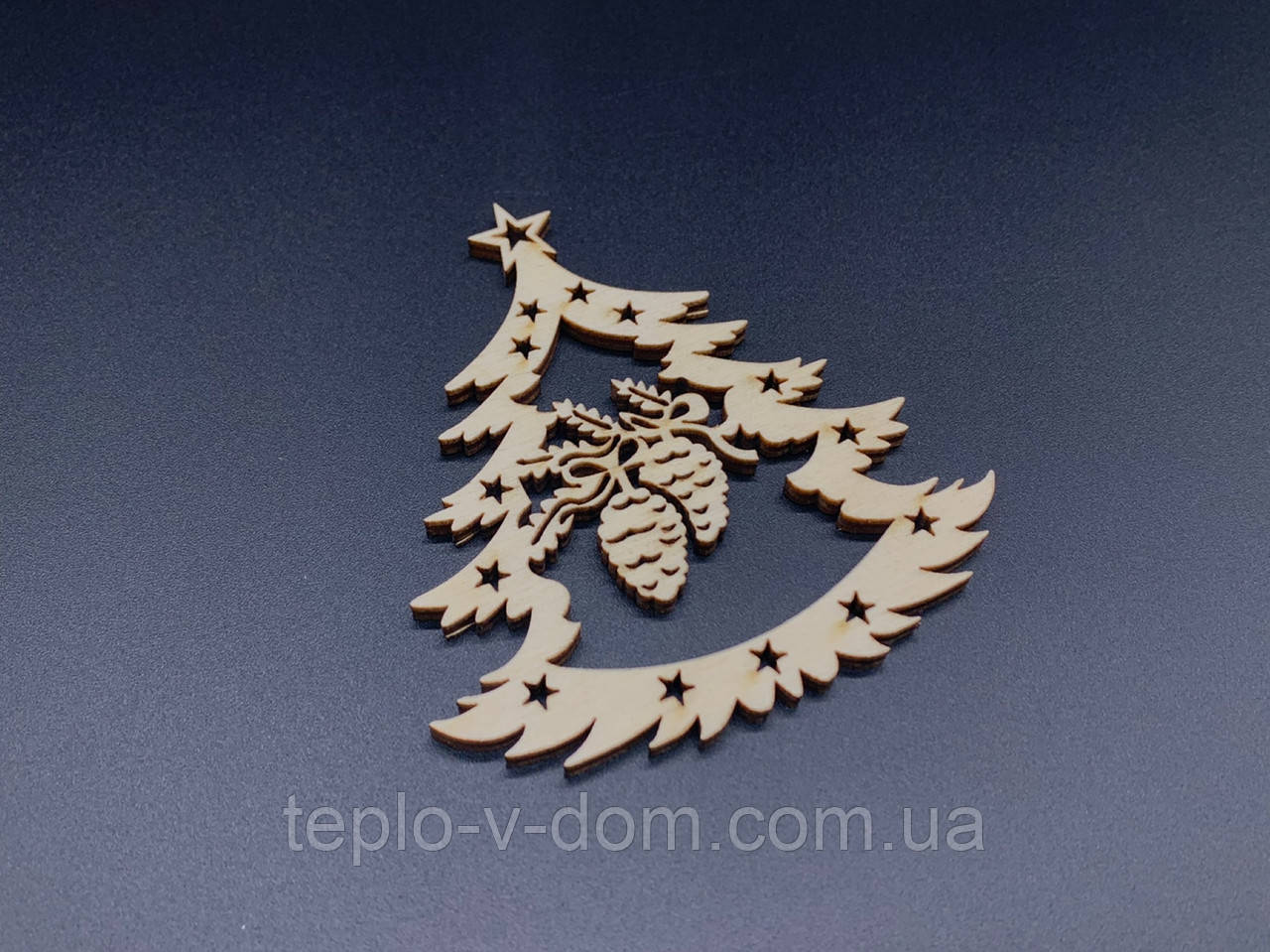 Дерев'яна новорічна іграшка. Фанера. 9х9см