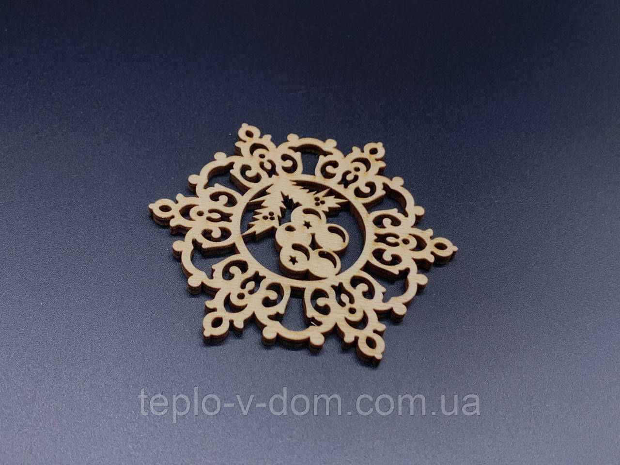 Дерев'яна новорічна іграшка. Фанера. 9см