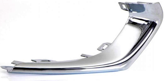 Молдинг решітки бампера переднього Opel Corsa E 14-19 FPS правий пластиковий хром, фото 1