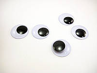 Очки 24 мм. для м'яких іграшок чорно-білі Круглі очі для виробів і ляльок Фурнітура для рукоділля