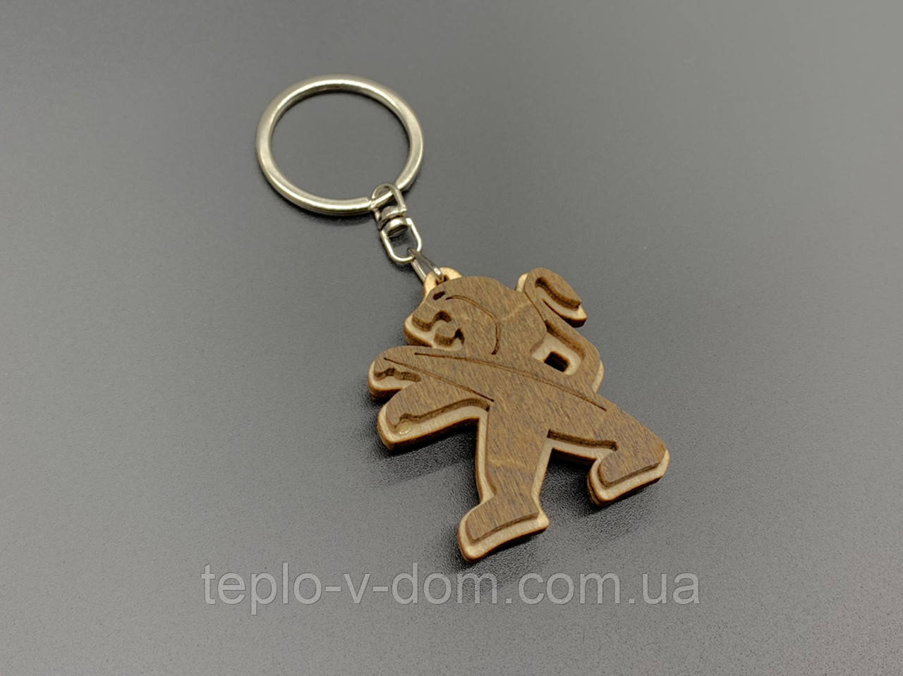 Брелок дерев'яний Peugeot. 4.5 см