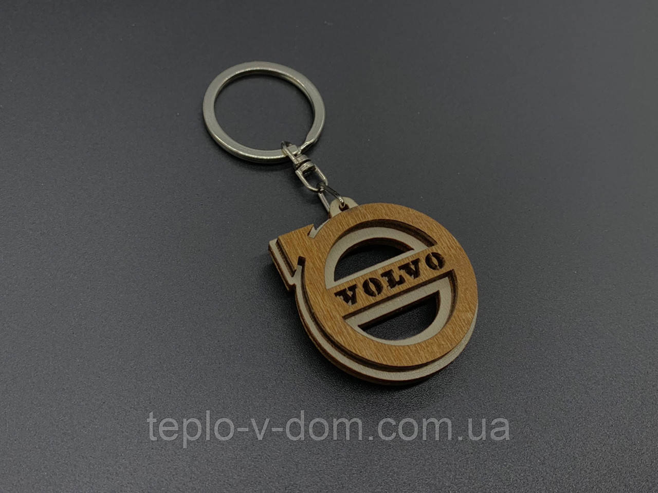 Брелок дерев'яний Volvo. 4см