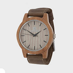 Дерев'яний наручний годинник SkinWood White з індивідуальним гравіюванням на задній кришці за вашим бажанням.