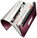 Папка з відділеннями LEITZ WOW на 250арк., гранатовий (3957-00-28), фото 4