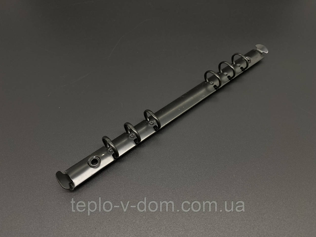 Затискачі для папок меню в ресторанах та кафе. Колір чорний. 230х17мм. Кільце 15мм