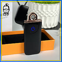 Подарочная электрическая USB зажигалка в подарочной упаковке+лазерная гравировка на заказ (33557)