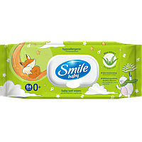 Вологі серветки для немовлят Smile "Екстракт алое" (84 шт./уп.)