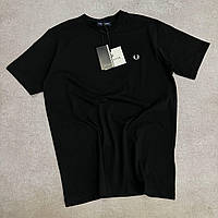 Мужская футболка "Fred Perry" (Люкс качество), черная футболка Фред Перри