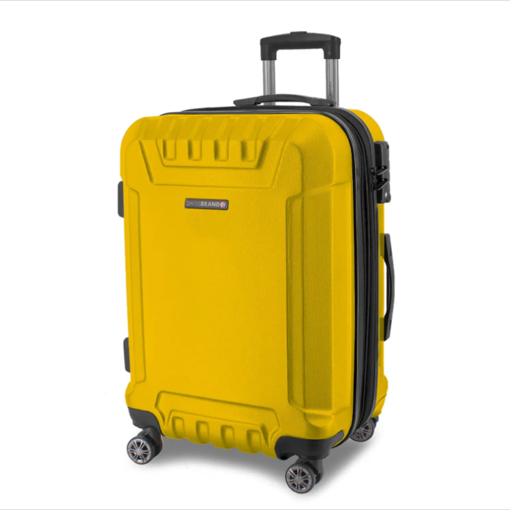 Чемодан на колесах для подорожей Swissbrand Ranger (M) Yellow (SWB_LHRAN002M) Швейцарія
