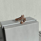 Срібна каблучка з фіанітами позолочена "Дитинство" Оригінальні каблучки жіночі зі срібла 925 проби, фото 3