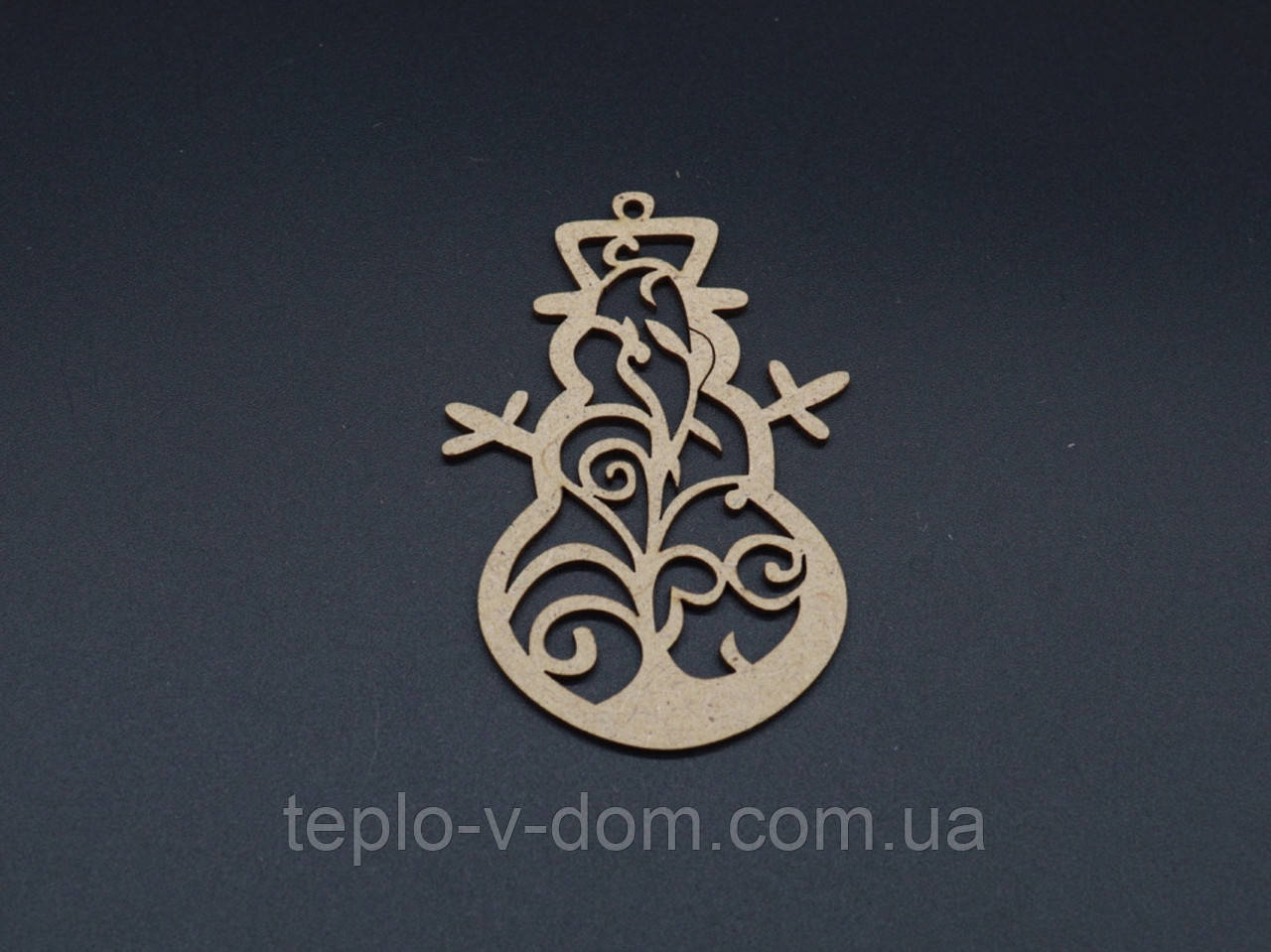 Дерев'яна іграшка під розпис.Сніговик. 9см. ДВП