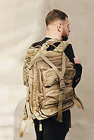 Военный рюкзак тактический вместительный, объемом 37 литров, ISARM цвет Coyote, водостойкий материал