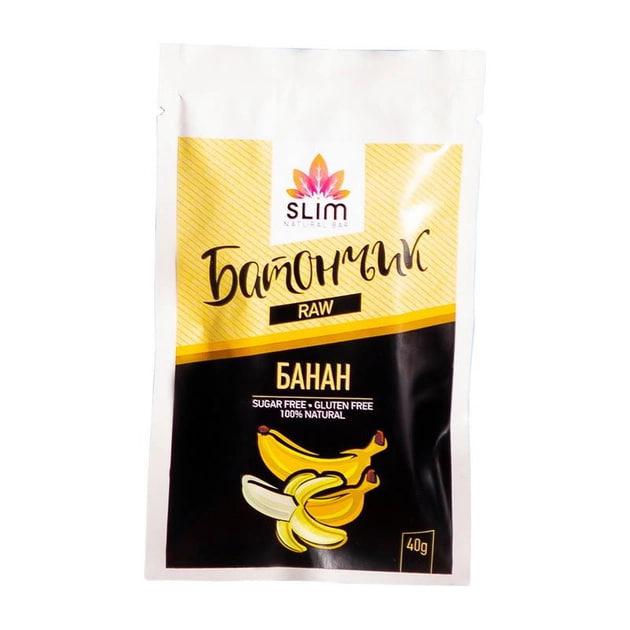 Батончик RAW з бананом без цукру 40г Slim