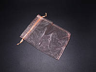 Мешочек подарочный из органзы пакетик для ювелирных украшений Цвет оранж. 13х18см