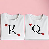 "King / Queen" набір парних футболок для закоханих