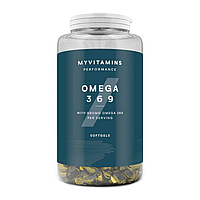 Витамины Omega 369 MyProtein 120softgels, витамины для восстановления энергии, рыбий жир, Биодобавка омега 369