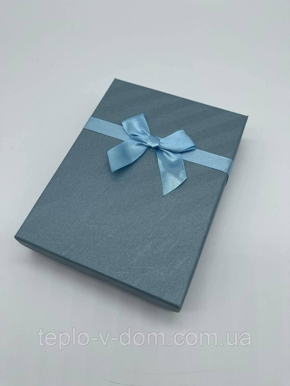 Коробки подарункові з бантиком. Колір блакитний. 12х16х3см